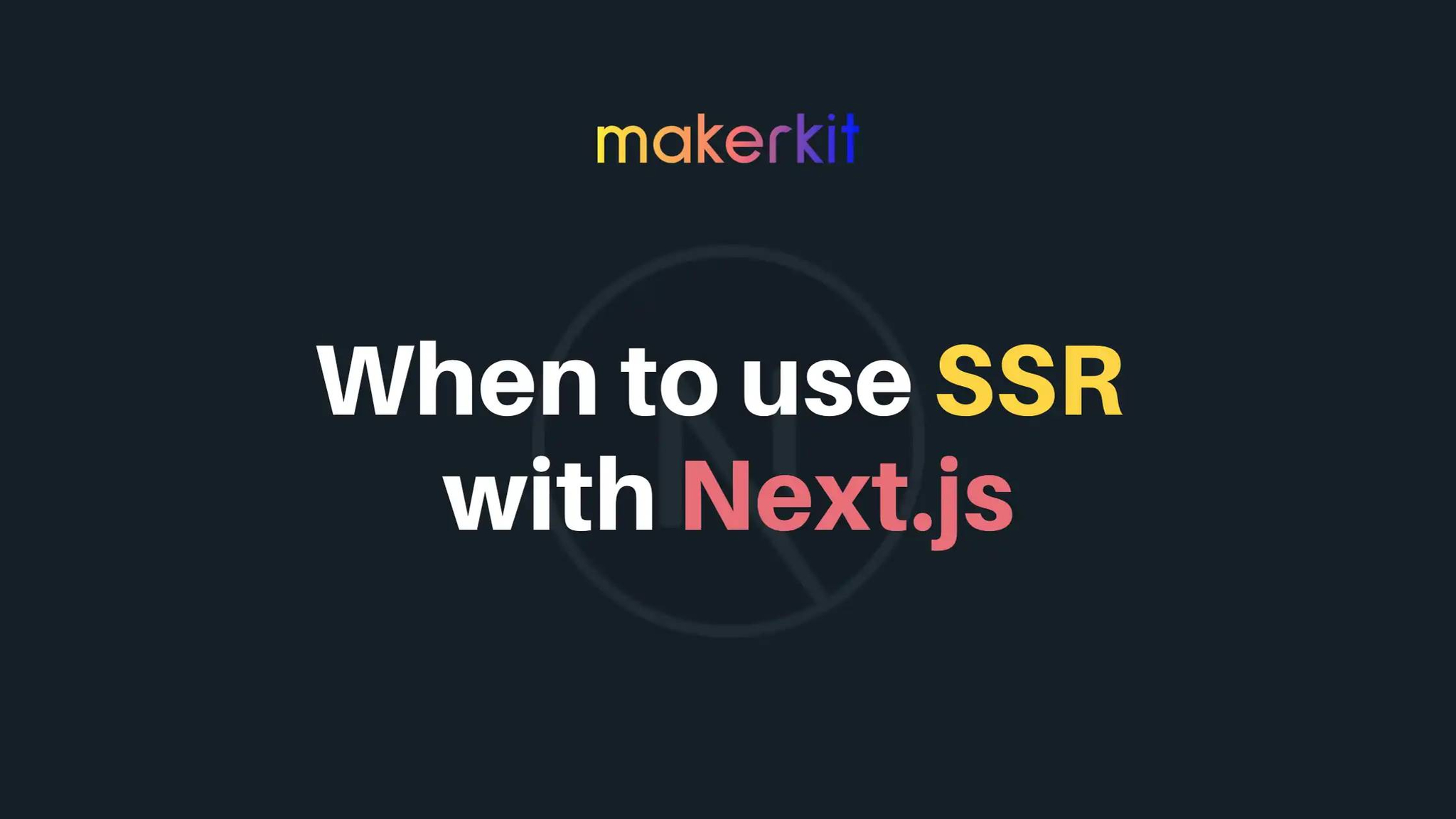 SSR with Next.js